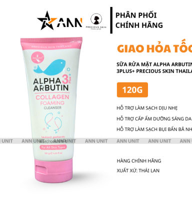 Sữa Rửa Mặt Alpha Arbutin 3 Plus+ Precious Skin Thái Lan 120ml - 8858831008311