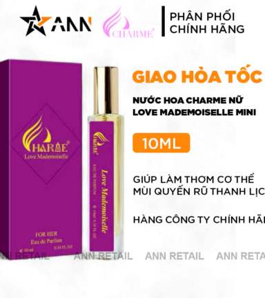 Nước Hoa Charme Love Mademoiselle Mùi Nữ Mini 10ml - NHCLMMN