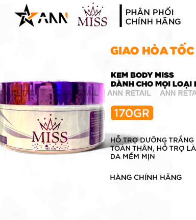Kem Body Miss Tím Thái Lan 170gr - KBMTD