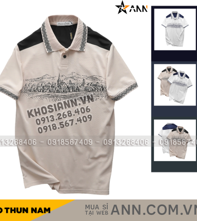 Áo Thun Nam Cổ Bẻ Pack Horse Họa Tiết Ngôi Làng Cổ Điển (Có Size 3x) - CS234