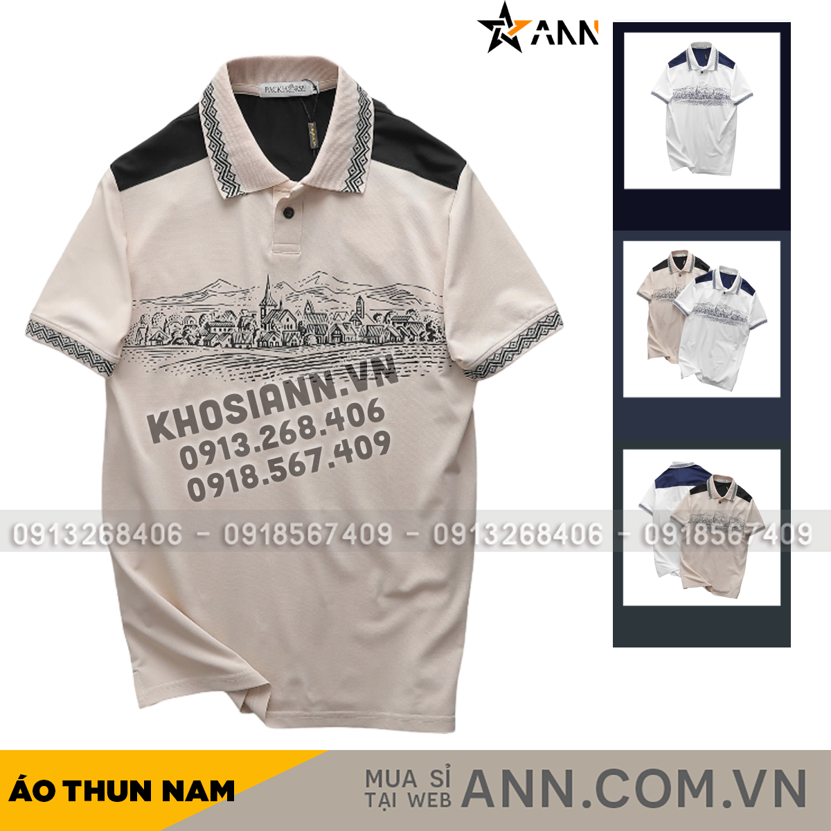 25466_bia_20241018094846-13.png Áo Thun Nam Cổ Bẻ Pack Horse Họa Tiết Ngôi Làng Cổ Điển (Có Size 3x) - CS234