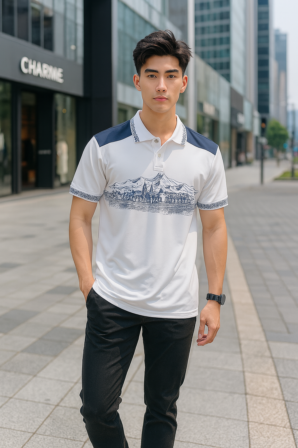 25466_chatgpt-image-17-59-14-10-thg-7-2025_20250711145914-2.png Áo Thun Nam Cổ Bẻ Pack Horse Họa Tiết Ngôi Làng Cổ Điển (Có Size 3x) - CS234