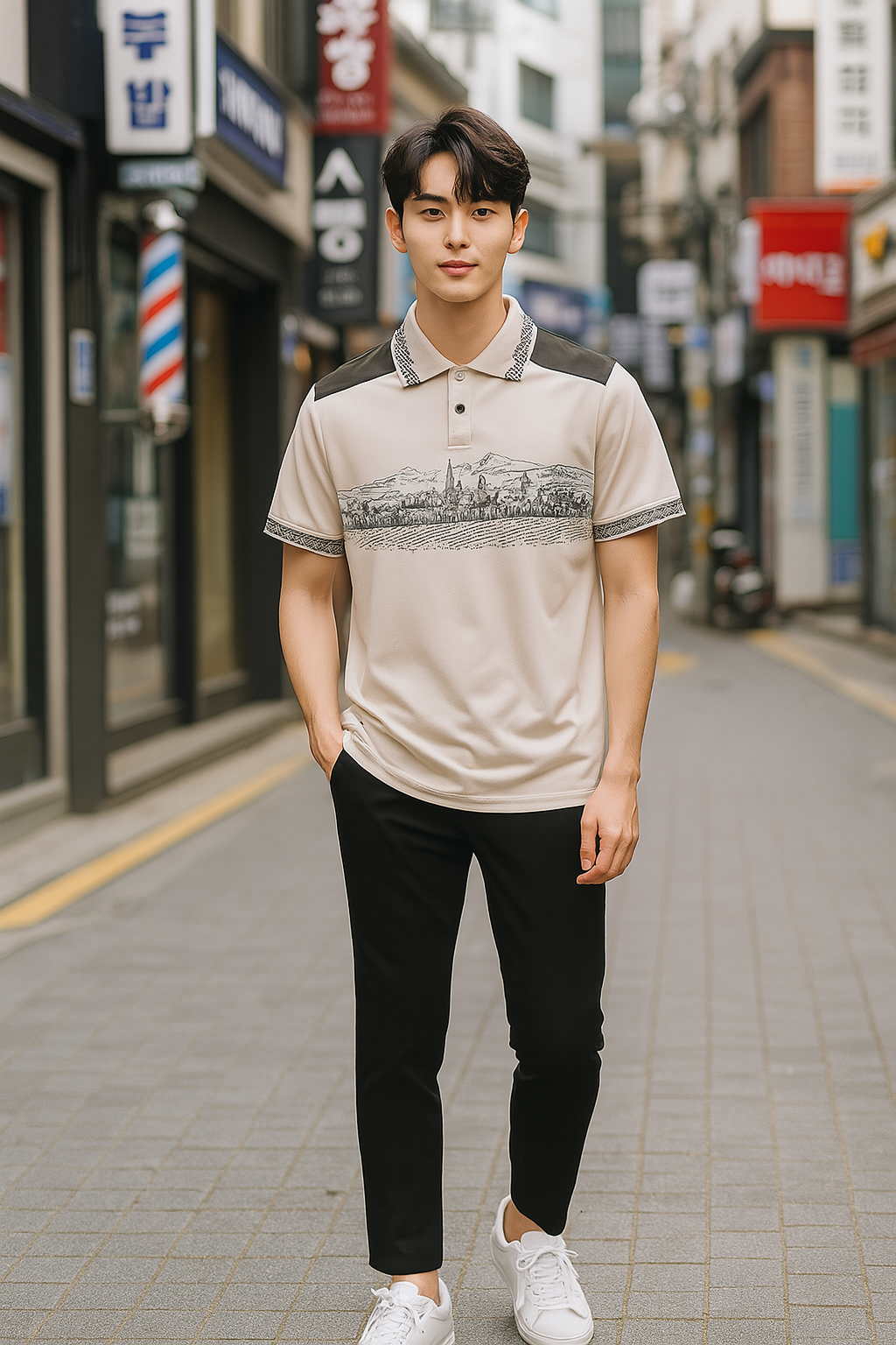 25466_chatgpt-image-17-59-17-10-thg-7-2025_20250711145915-2.png Áo Thun Nam Cổ Bẻ Pack Horse Họa Tiết Ngôi Làng Cổ Điển (Có Size 3x) - CS234