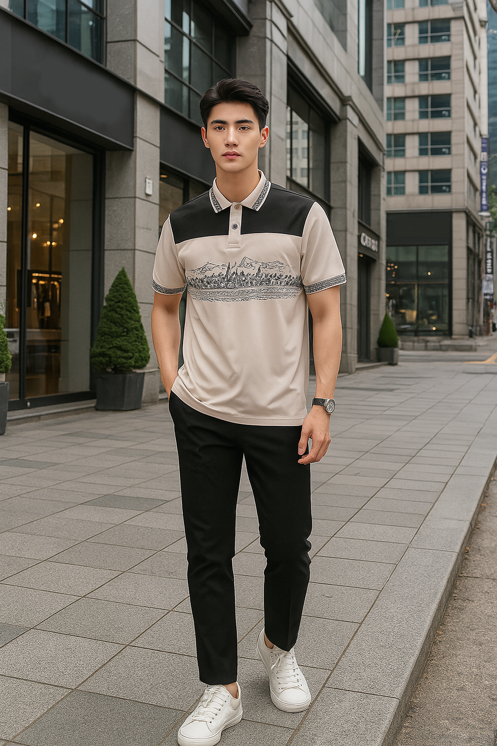 25466_chatgpt-image-18-06-05-10-thg-7-2025_20250711145916-2.png Áo Thun Nam Cổ Bẻ Pack Horse Họa Tiết Ngôi Làng Cổ Điển (Có Size 3x) - CS234