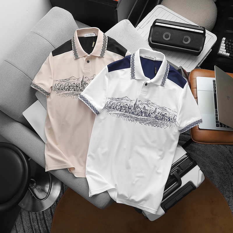 25466_z5932208836513-ce4bc2a3f03451af6e9fbf8f1a520e90_20241018094850-12.jpg Áo Thun Nam Cổ Bẻ Pack Horse Họa Tiết Ngôi Làng Cổ Điển (Có Size 3x) - CS234