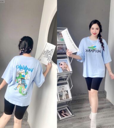Đồ bộ áo thun quần lửng in hình tay lỡ - DBO5128