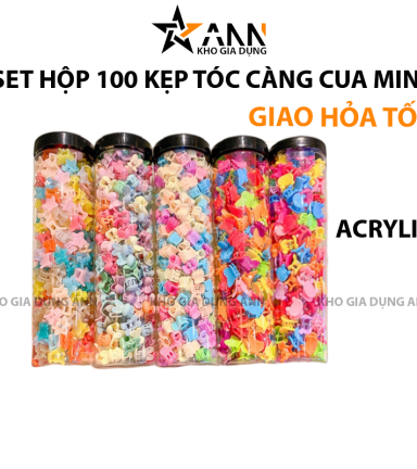 Kẹp Tóc Mini Cho Bé Gái - Set 100 Kẹp Càng Cua Mini - KTCCCB