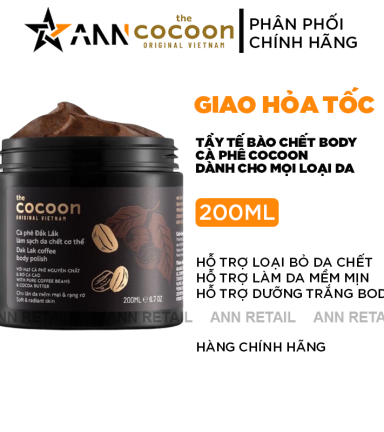 Tẩy Tế Bào Chết Cà Phê Cocoon 200ml Cho Body - 8936217700032