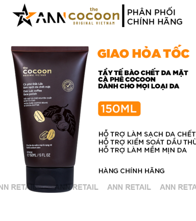 Tẩy Tế Bào Chết Da Mặt Cà Phê Dắk Lắk Cocoon 150ml - 8936217700018