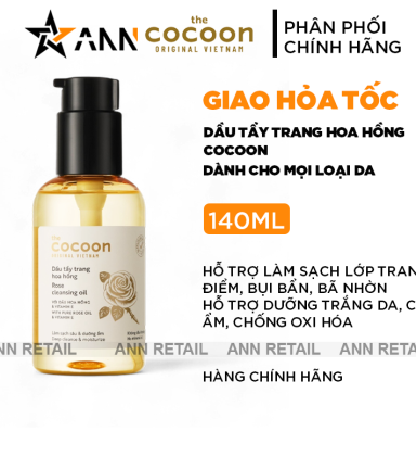 Dầu Tẩy Trang Hoa Hồng Cocoon 140ml - 8936217700377