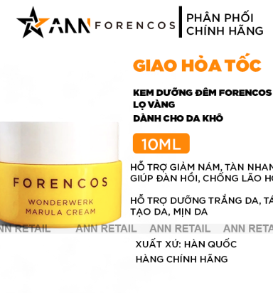 Kem Face Forencos Dưỡng Da Ban Đêm Màu Vàng 10ml - 8708874758