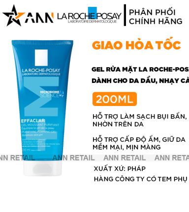 Gel Rửa Mặt La Roche-Posay - Dành Cho Da Dầu Nhạy Cảm 200ml - 3337872411083