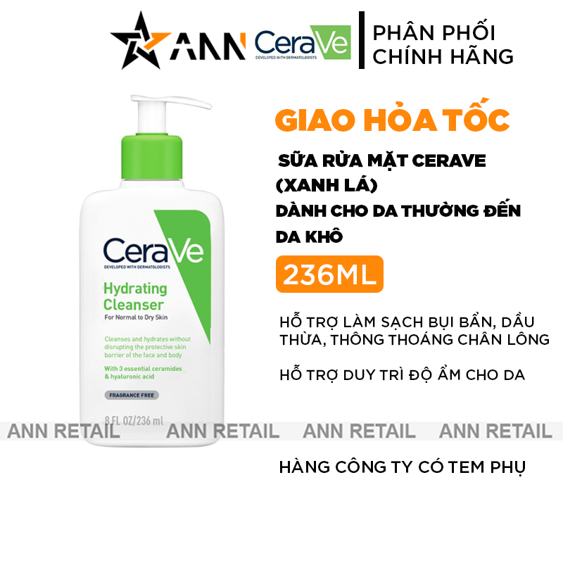 25555_khung-shopee-ann-retail-moi-0410_20241104101505-1.png Sữa Rửa Mặt Cerave Hydrating Cleanser Xanh Lá Nhỏ 236ml - Dành Cho Da Thường Đến Da Khô - 3337875597180
