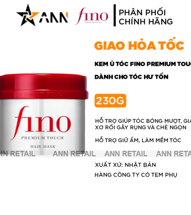 Kem Ủ Tóc Fino Premium Touch Phục Hồi Tóc Hư Tổn 230g - 4901872837144