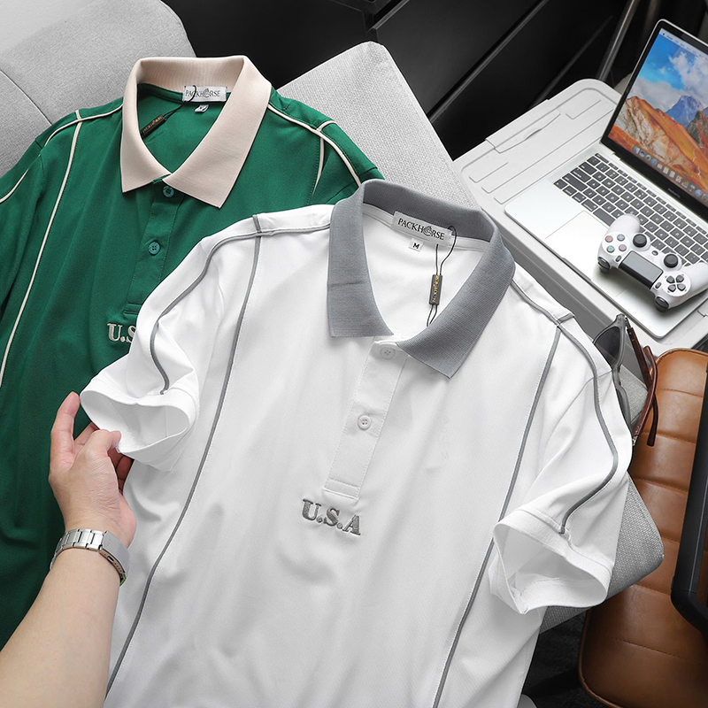 25588_z5953381811846-b557f484d70c47286c54718b42bd8dc3_20241102100038-2.jpg Áo Thun Nam Cổ Bẻ Pack Horse Thêu Nổi Chữ U.S.A (Có Size 3x) - CS236