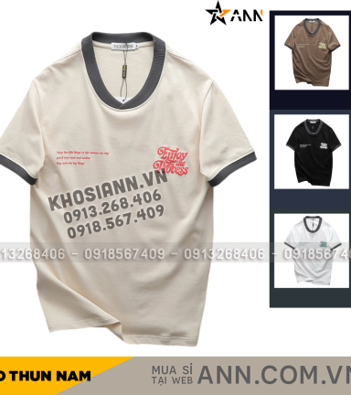 Áo Thun Nam Cổ Tròn Pack Horse In Nổi Chữ Enjoy The Process (Có Size 3x) - AB523