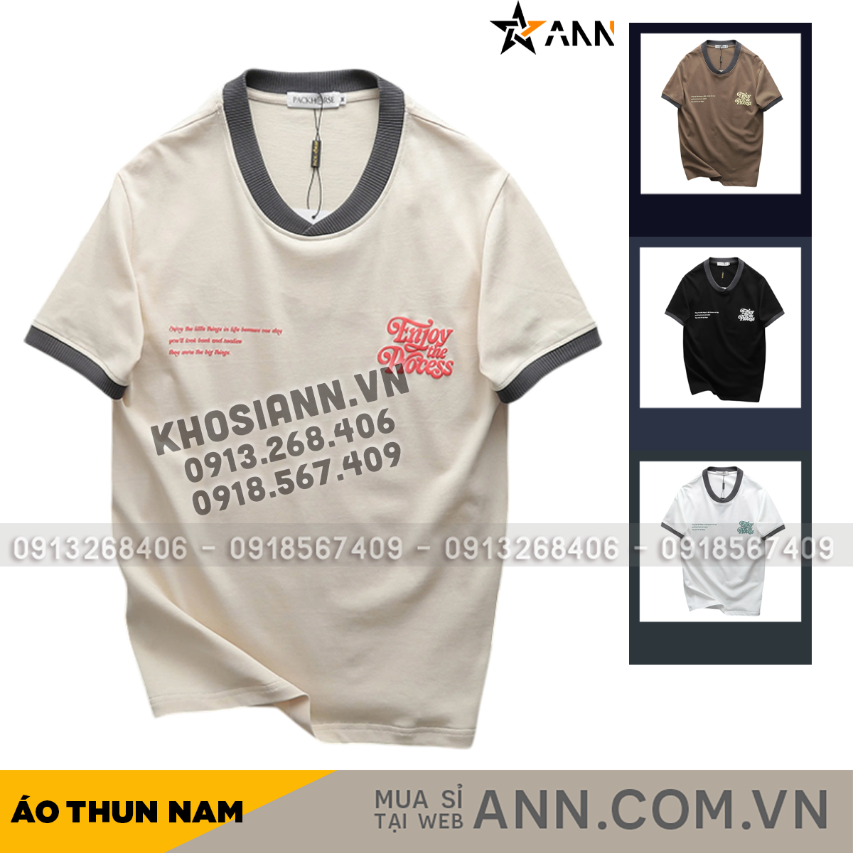 25592_bia_20241102114133-11.png Áo Thun Nam Cổ Tròn Pack Horse In Nổi Chữ Enjoy The Process (Có Size 3x) - AB523