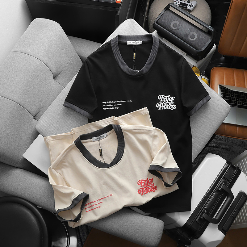 25592_z5988130770324-895e881c1c2499a30583455eed6294a2_20241102114138-11.jpg Áo Thun Nam Cổ Tròn Pack Horse In Nổi Chữ Enjoy The Process (Có Size 3x) - AB523