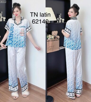Đồ bộ pijama quần dài áo tay ngắn in nhiều hình dễ thương - DBO5171
