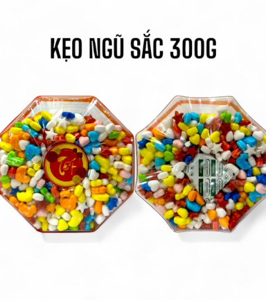 Hộp Kẹo Ngũ Sắc Bát Giác 300G Hộp Tết - KNSHBG3001