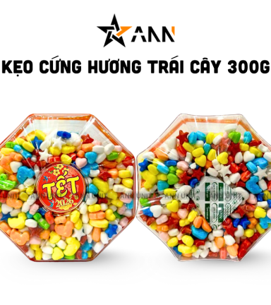 Hộp Kẹo Ngũ Sắc Bát Giác 300G Hộp Quà Tết 2026 - KNSHBG3001