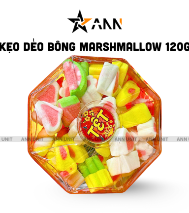 Kẹo Dẻo Bông Marshmallow 120g Thơm Ngon - Hộp Bát Giác Hộp Quà Tết 2026 - KBHBG120