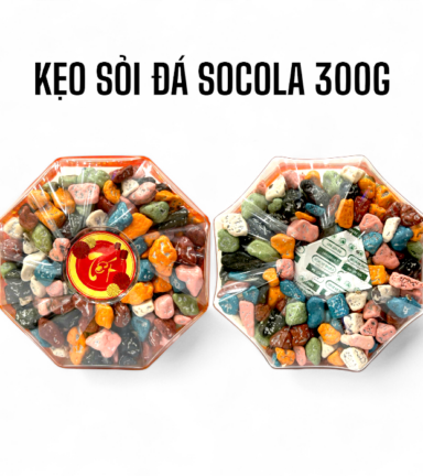 Hộp Kẹo Sỏi Đá Socola Bát Giác 300G Hộp Tết - KSDSHBG300