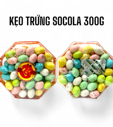 Hộp Kẹo Trứng Socola Bát Giác 300G Hộp Tết - KTSHBG300