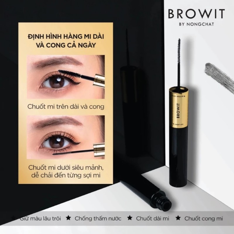 Mascara 2 Đầu Browit By Nongchat 8g - Dành Cho Mi Mỏng Và Thưa 8 Mascara 2 Đầu Browit By Nongchat 8g - Dành Cho Mi Mỏng Và Thưa