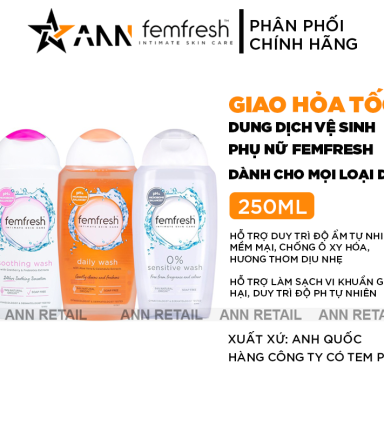 Dung Dịch Vệ Sinh Phụ Nữ Femfresh 250ml - DDVCPNF