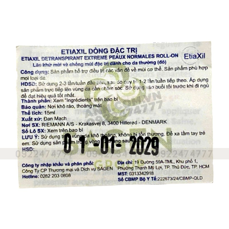 Nơi lấy sỉ lăn Khử Mùi EtiaXil Màu Đỏ 15ml 6 Nơi lấy sỉ lăn Khử Mùi EtiaXil Màu Đỏ 15ml