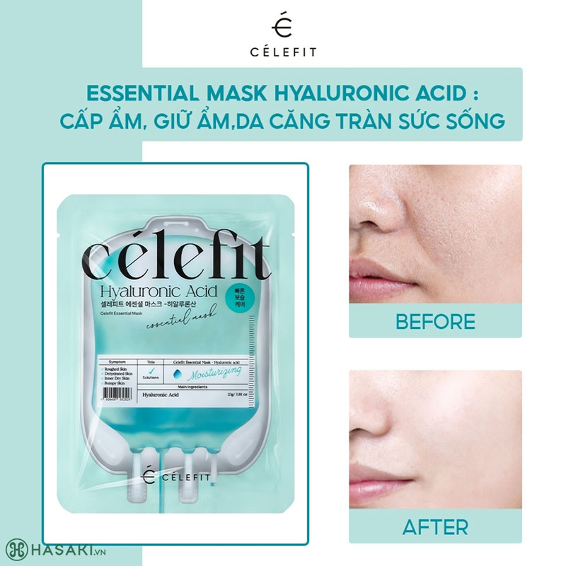 25692_mat-na-celefit-23g-6_20241111085140-1.jpg Mặt Nạ Cấp Ẩm Celefit Essential Mask Hyaluronic Acid 23g 10 Miếng - Dành Cho Da Khô Thiếu Ẩm - 8809497562525