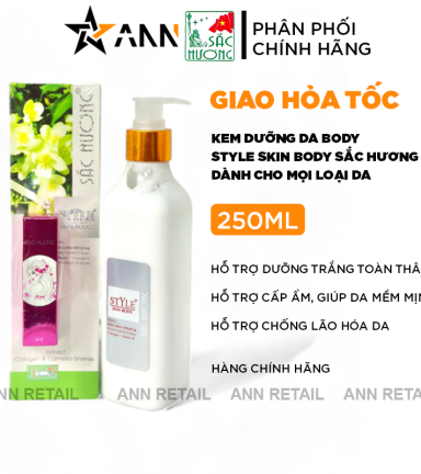 Kem Body Sắc Hương Plus Style Skin Body Giúp Cấp Ẩm Trắng Da 250ml - 8938508348124