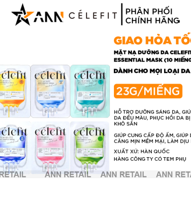 Mặt Nạ Dưỡng Da Celefit Essential Mask Hộp 10 Miếng - MNDDCEM