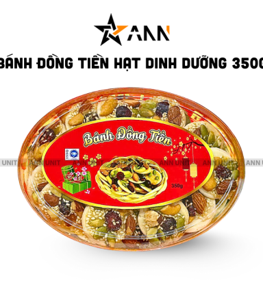 Hộp Bánh Đồng Tiền Việt Quất Hộp Ovan 350G Hộp Quà Tết 2026 - BDTVQHO350