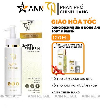 Dung Dịch Vệ Sinh Collagen X3 TN Đông Anh Soft & Fresh Collagen X3 120ml - Tặng 1 Xịt Thơm Body + 1 Nước Hoa Vùng Kín - DDVSTN