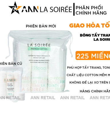 Bông Tẩy Trang La Soirée Mềm Mại 225 Miếng - 8938557020030