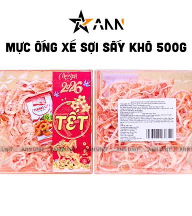 Hộp Mực Sợi Sấy Khô Ngôi Sao Lớn 400g Hộp Quà Tết 2026 - MXSHDHNSL400