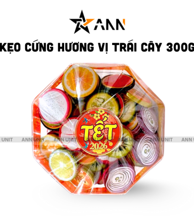 Hộp Hộp Socola Trái Cây 3D Bát Giác 250G Hộp Tết - STC3DHBG250