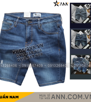 ANN SHOP 61 Quần Short Jeans Nam Rurumen Cao Cấp Chất Liệu Co Giãn Size Từ 50kg-90kg (Có size 36) - QB437