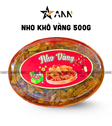 Hộp Quà Tết Nho Vàng 500g - Hộp Ovan Hộp Quà Tết 2026 - NVHO500