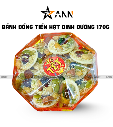 Hộp Bánh Đồng Tiền Việt Quất Bác Giác 170G Hộp Quà Tết 2026 - BDTVQHBG170