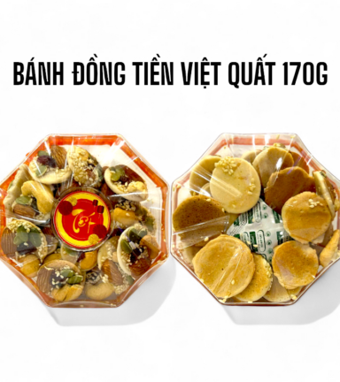 Hộp Bánh Đồng Tiền Việt Quất Bác Giác 170G Hộp Tết - BDTVQHBG170