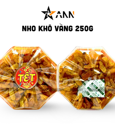 Hộp Nho Vàng Bát Giác 250G Hộp Quà Tết 2026 - NVSHBG250