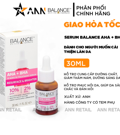 Serum Balance Active Formula AHA + BHA 30ml Giúp Tái Tạo Và Dưỡng Trắng Da - 5015833331530
