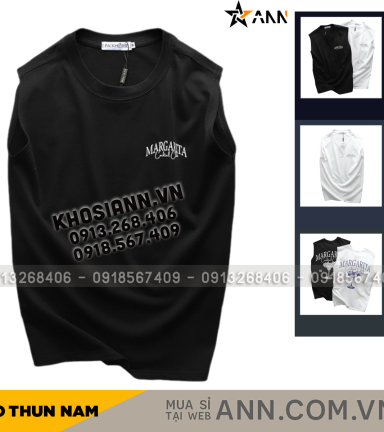 Áo Thun Ba Lỗ Nam Pack Horse In Chữ Margarita Cocktail Club Cao Cấp - AB524