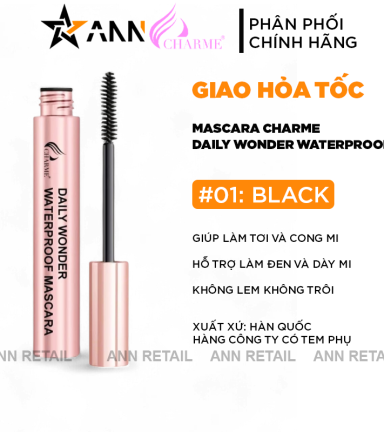 Mascara Charme Daily Wonder Waterproof Không Lem Không Trôi - 8809136666911