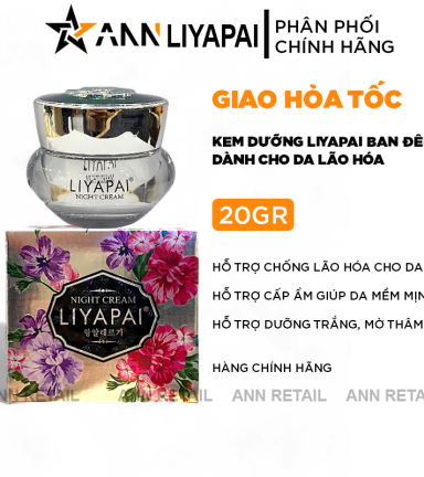 Kem Face Liyapai Night Cream Dưỡng Da Ban Đêm Dành Cho Da Lão Hóa 20g - 4719855220544