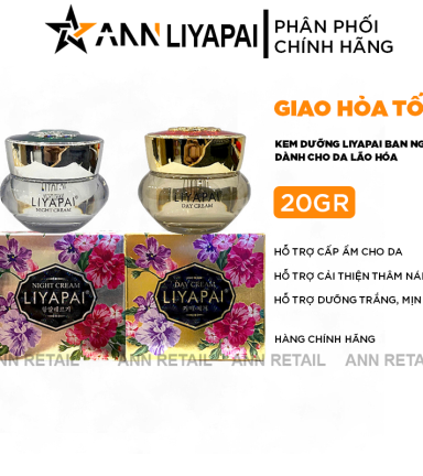 Combo Kem Face Liyapai Dưỡng Da Ban Ngày & Ban Đêm Dành Cho Da Lão Hóa 20g - CKFLND