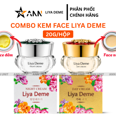 Combo Kem Face Liya Deme Dưỡng Da Ban Ngày & Ban Đêm Dành Cho Da Lão Hóa 20g Phiên Bản Mới - CKFLND